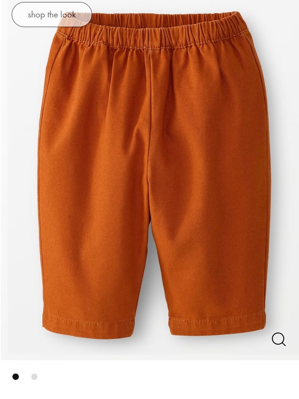Hanna Andersson Baby Canvas Barrel Burnt Orange Pants - Size 12-18 Months